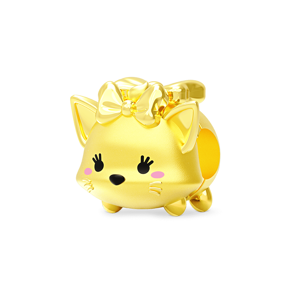 ภาพมุมเฉียงชาร์มสร้อยข้อมือ Disney Tsum Tsum Marie Charm