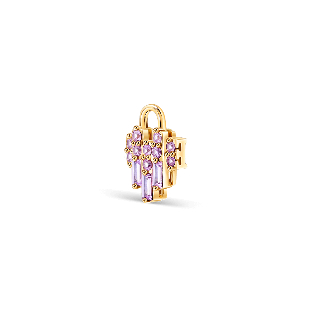 Chandelier Love Pink sapphire Charm