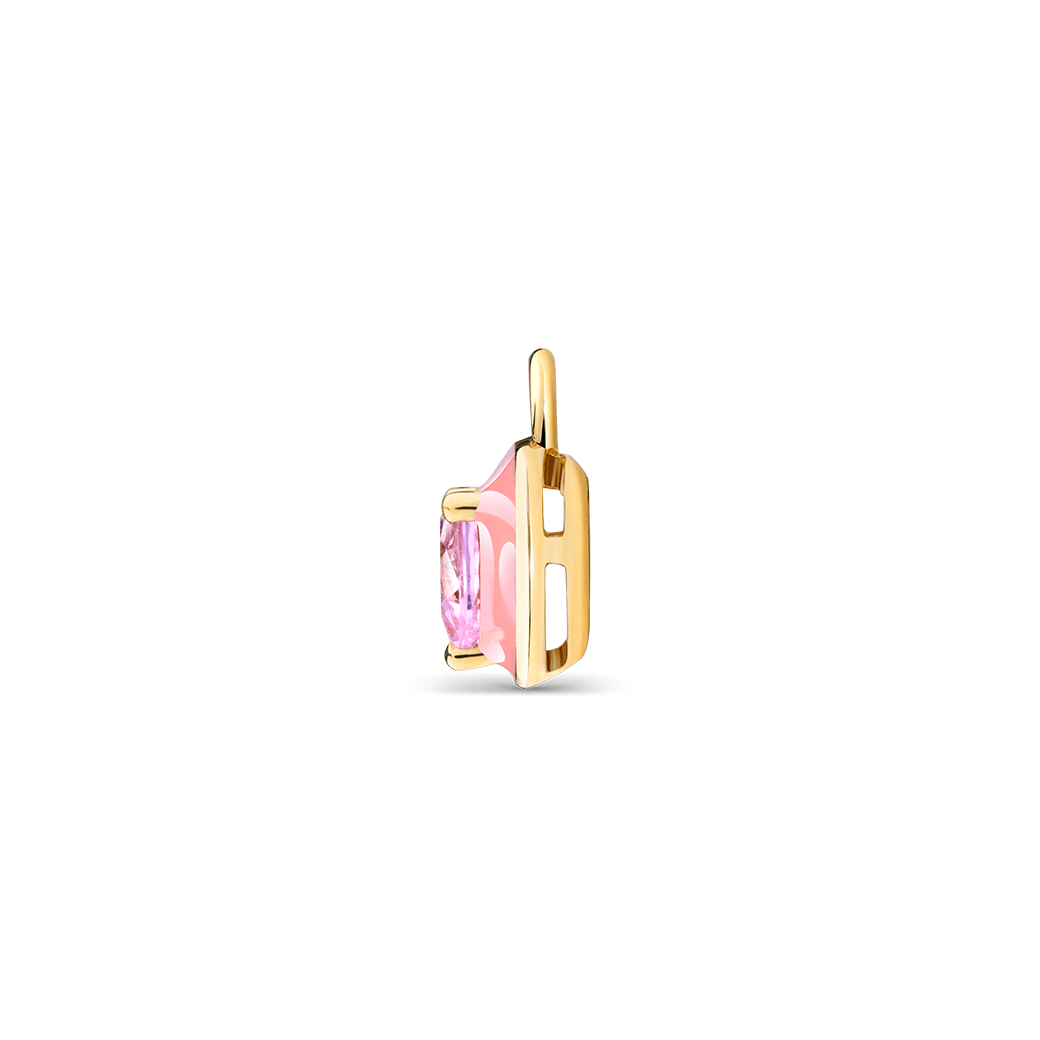 รูปมุมข้างของ Aime' Pink sapphire Charm