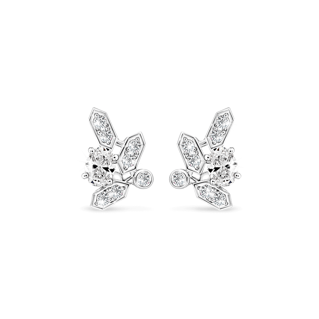 Love diamond Earring เครื่องประดับเพชรแท้ ต่างหูเพชรแท้ ต่างหูเพชรแท้เม็ดเดี่ยว