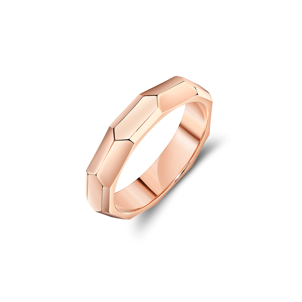 ภาพมุมเฉียงแหวนแปดเหลี่ยม Zoullink Octagon Step Band Ring