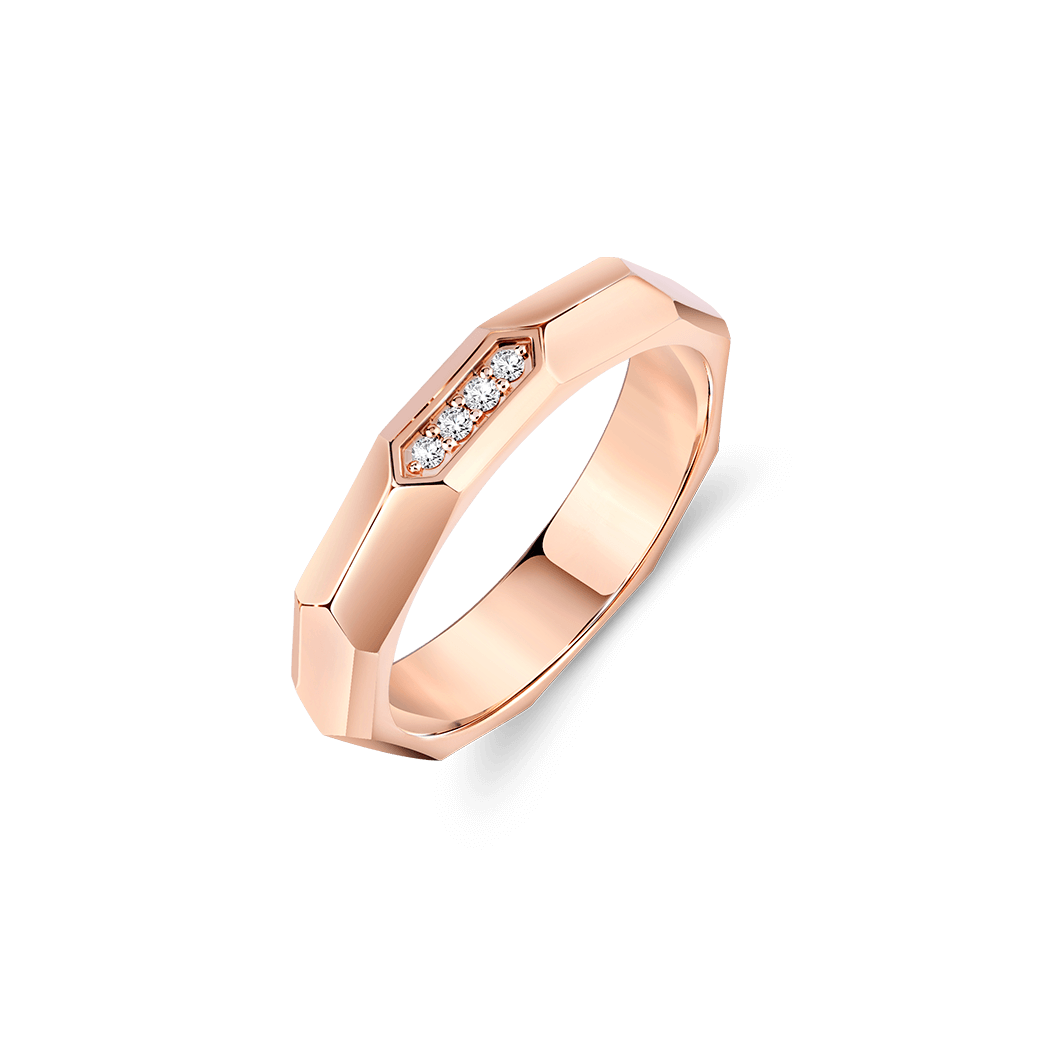 ภาพมุมเฉียงแหวนเพชร Zoullink Octagon Step Diamond Ring