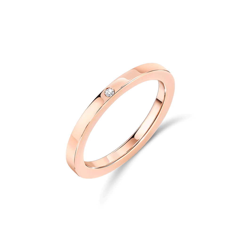ภาพมุมเฉียงแหวนเพชร Zoullink Classic Soul Band Ring width