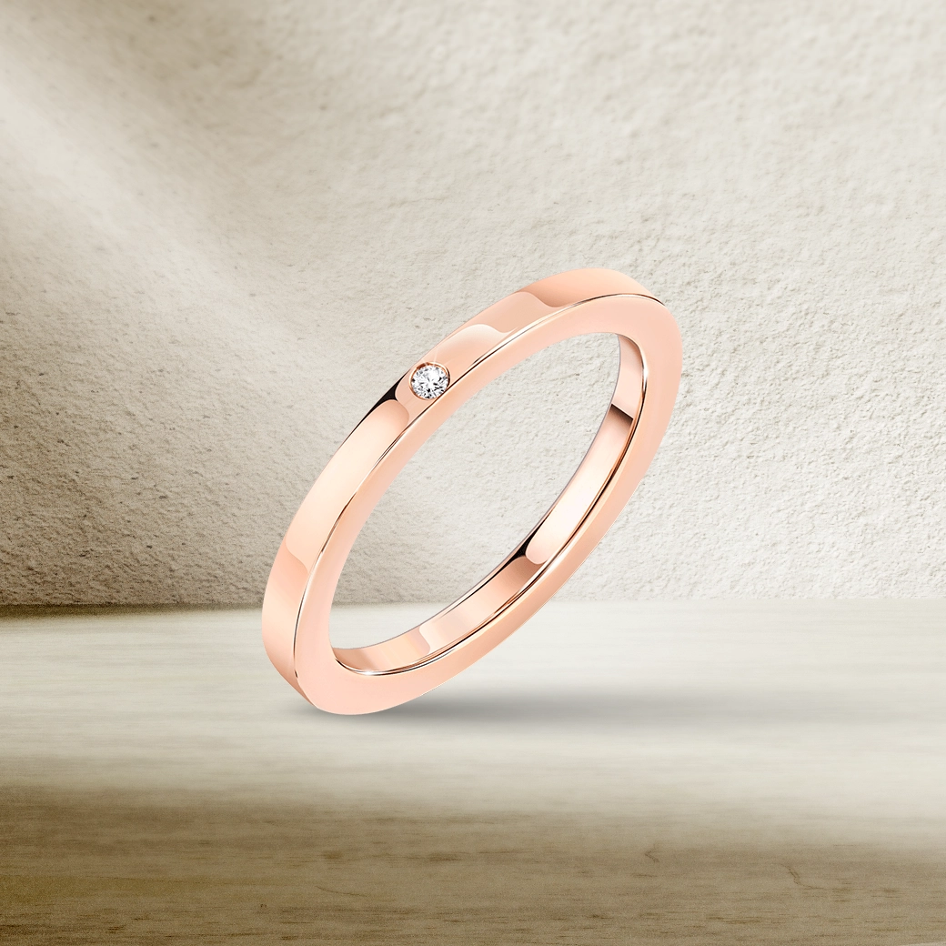 ภาพแหวนเพชร Zoullink Classic Soul Band Ring width พื้นหลังเป็นธรรมชาติ